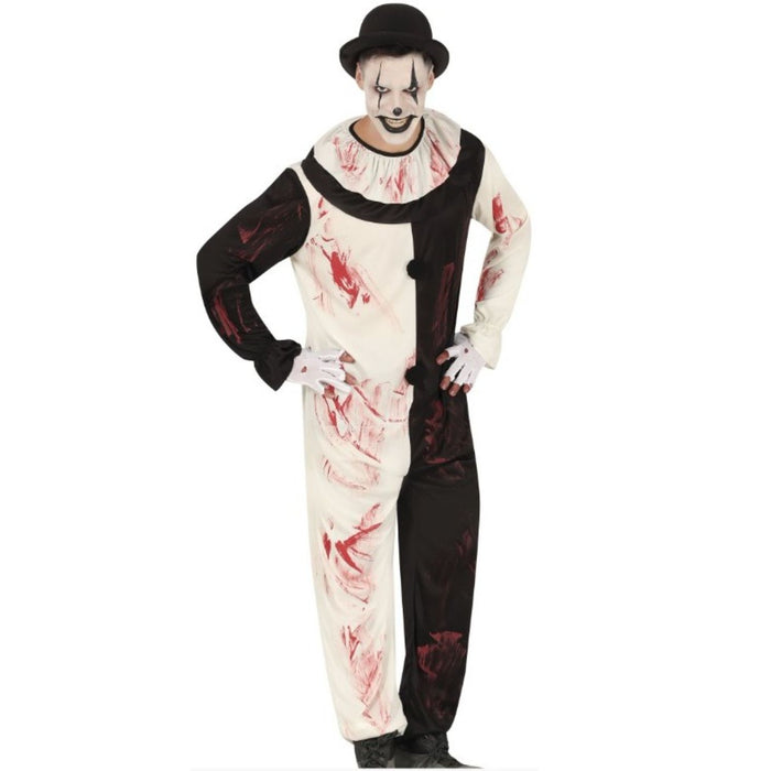 Kostüm "Terror Clown" für Jugendliche | Einteiler mit Kragen
