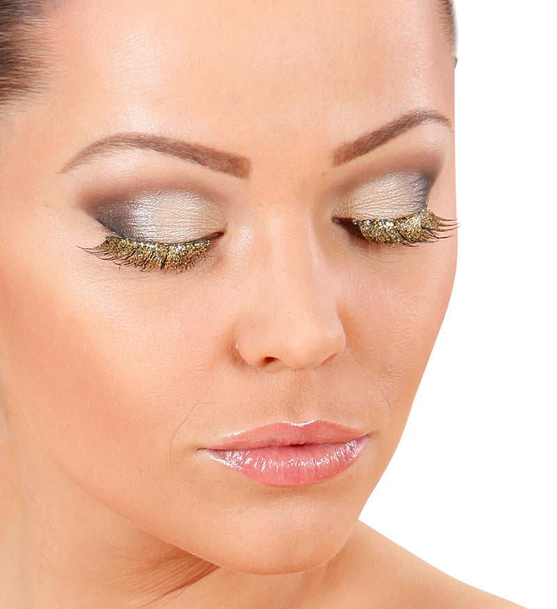 Künstliche Wimpern Glitter | Gold