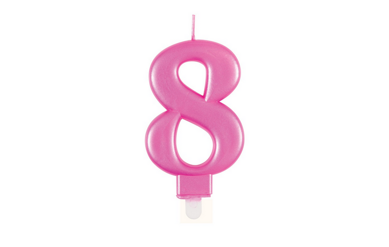 Kerzenzahl Pink #8