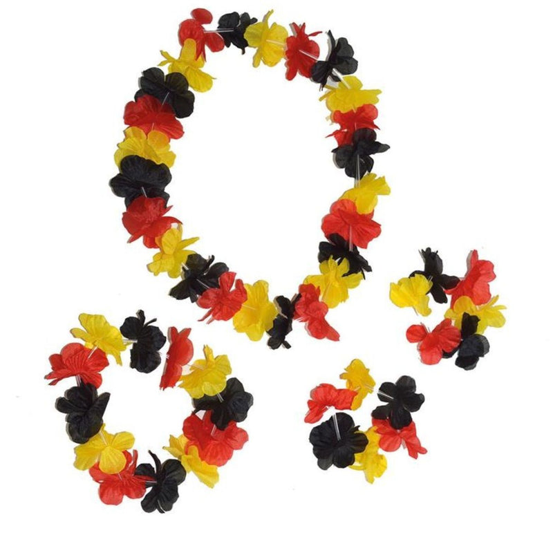 Deutschland Fan Artikel "Blumenkranz Set" 4-teilig  | Lei-Ketten