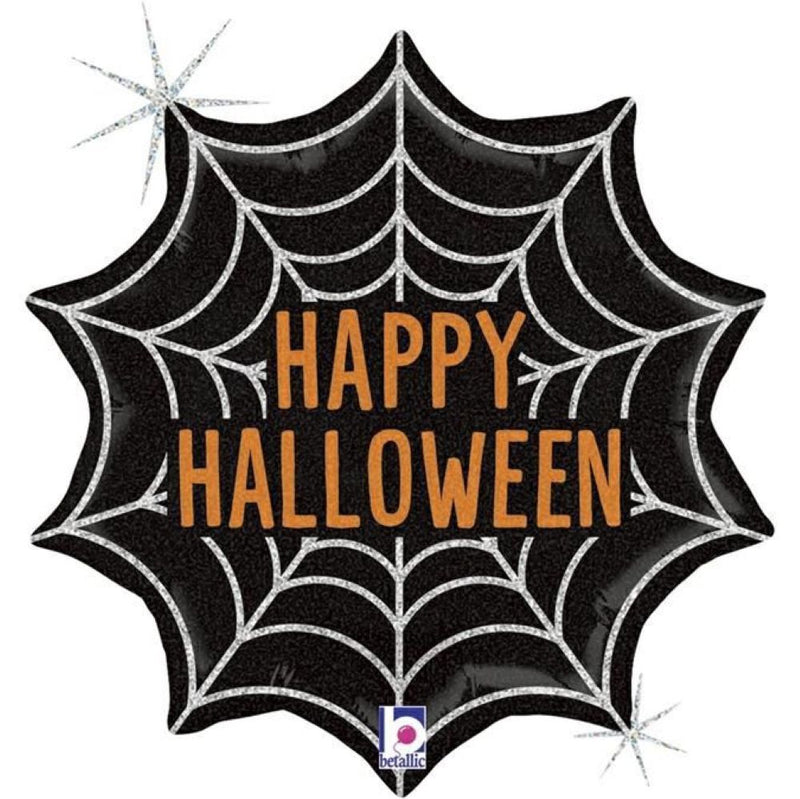 18"/Ø46cm Folienballon "Halloween Spider Web Holo"