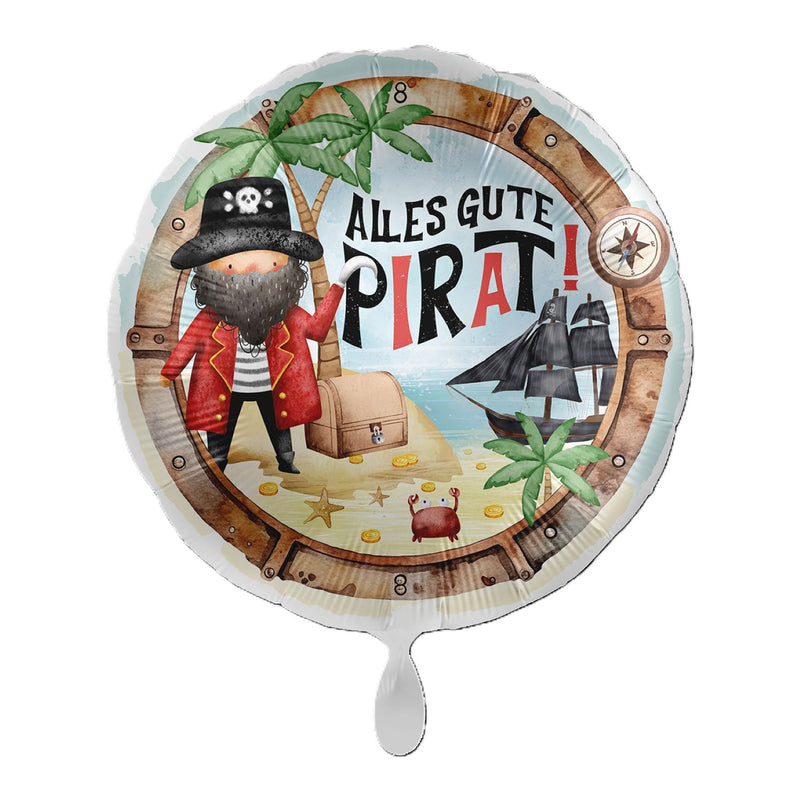 18"/Ø43cm Folienballon "Alles Gute Pirat!"