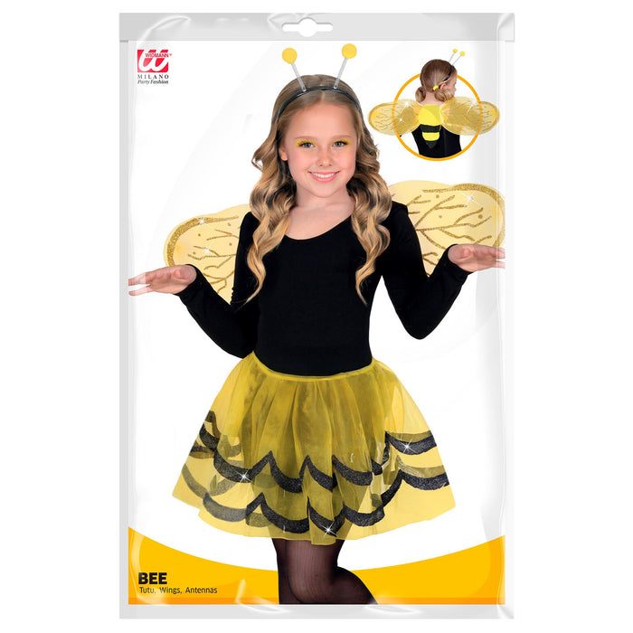 Kinder Kostüm Set "Biene" | Schwarz Gelb