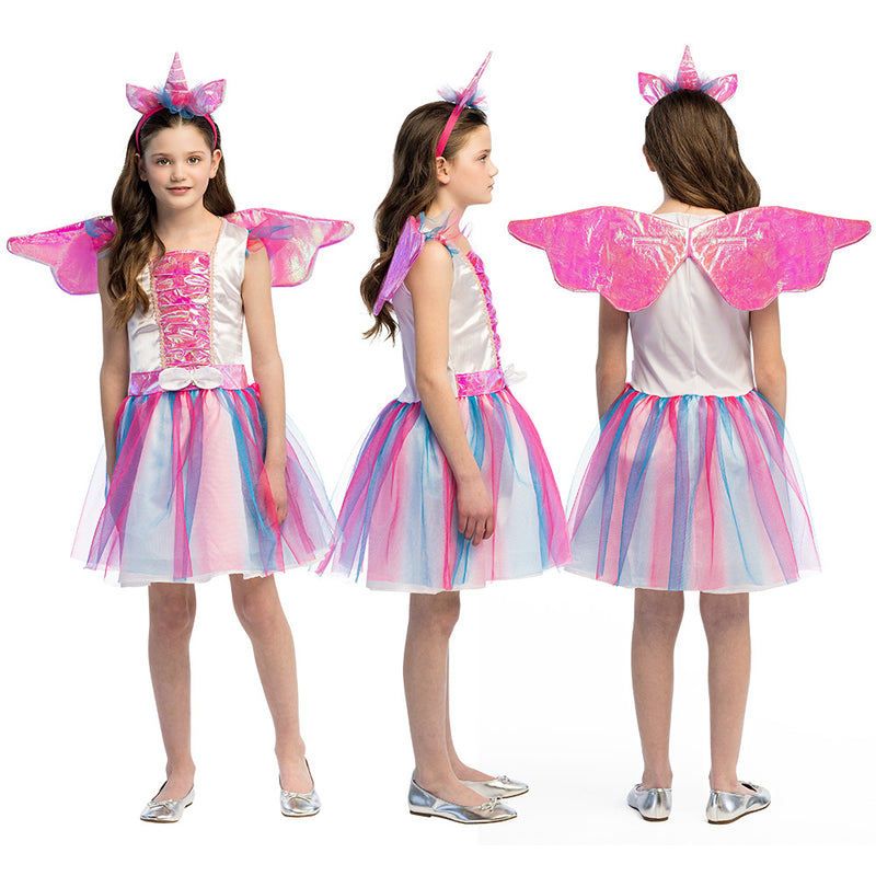 Einhorn "Sparkle" Kostüm für Mädchen 3-tlg. | Mehrfarbig