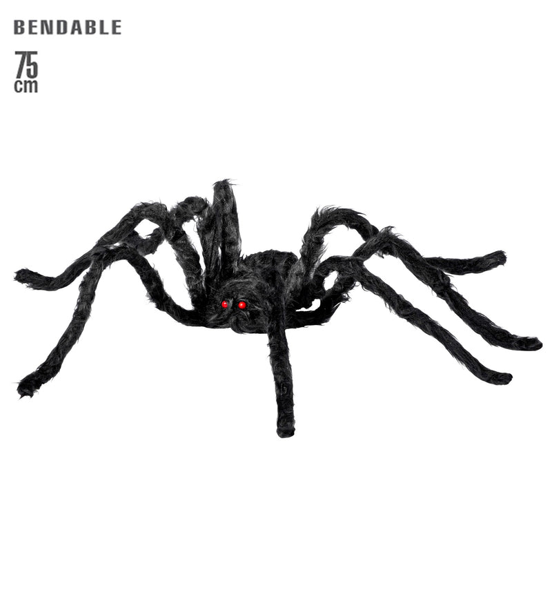 Halloween Dekoration "Riesige Haarige Spinne" - 75 cm | Schwarz