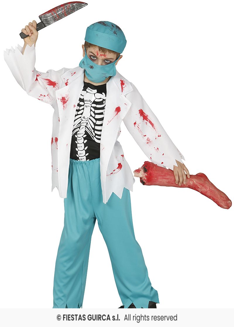 Kostüm Kid Zombie Chirurg 10-12J.