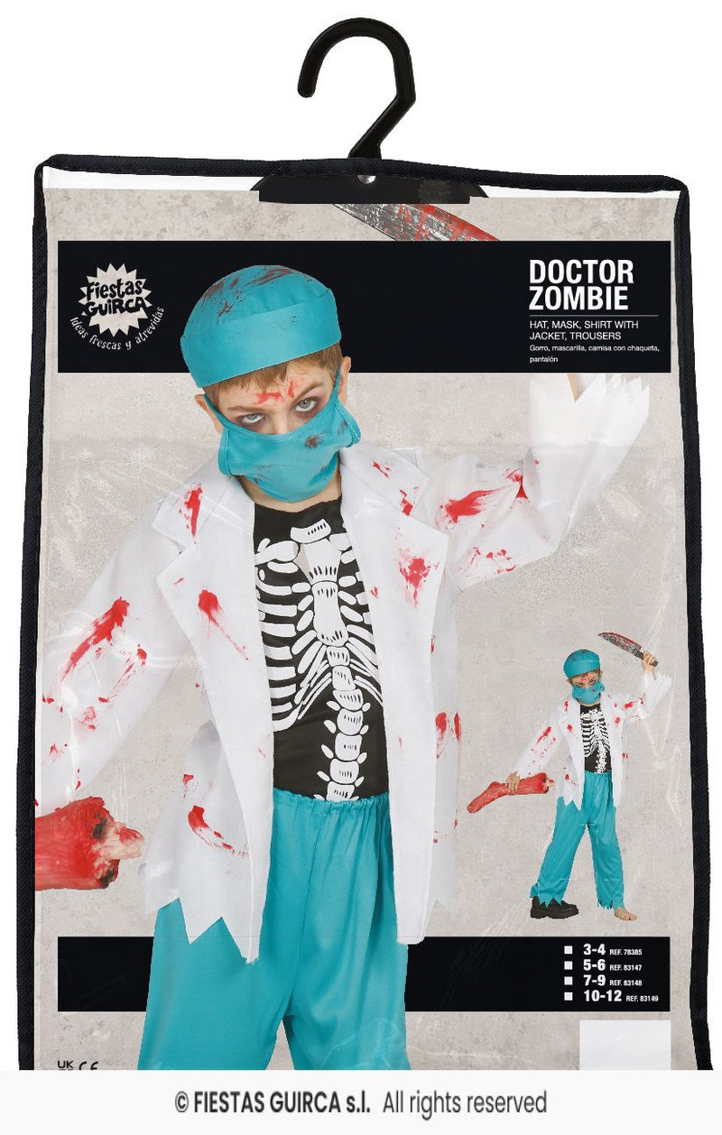 Kostüm Kid Zombie Chirurg 10-12J.