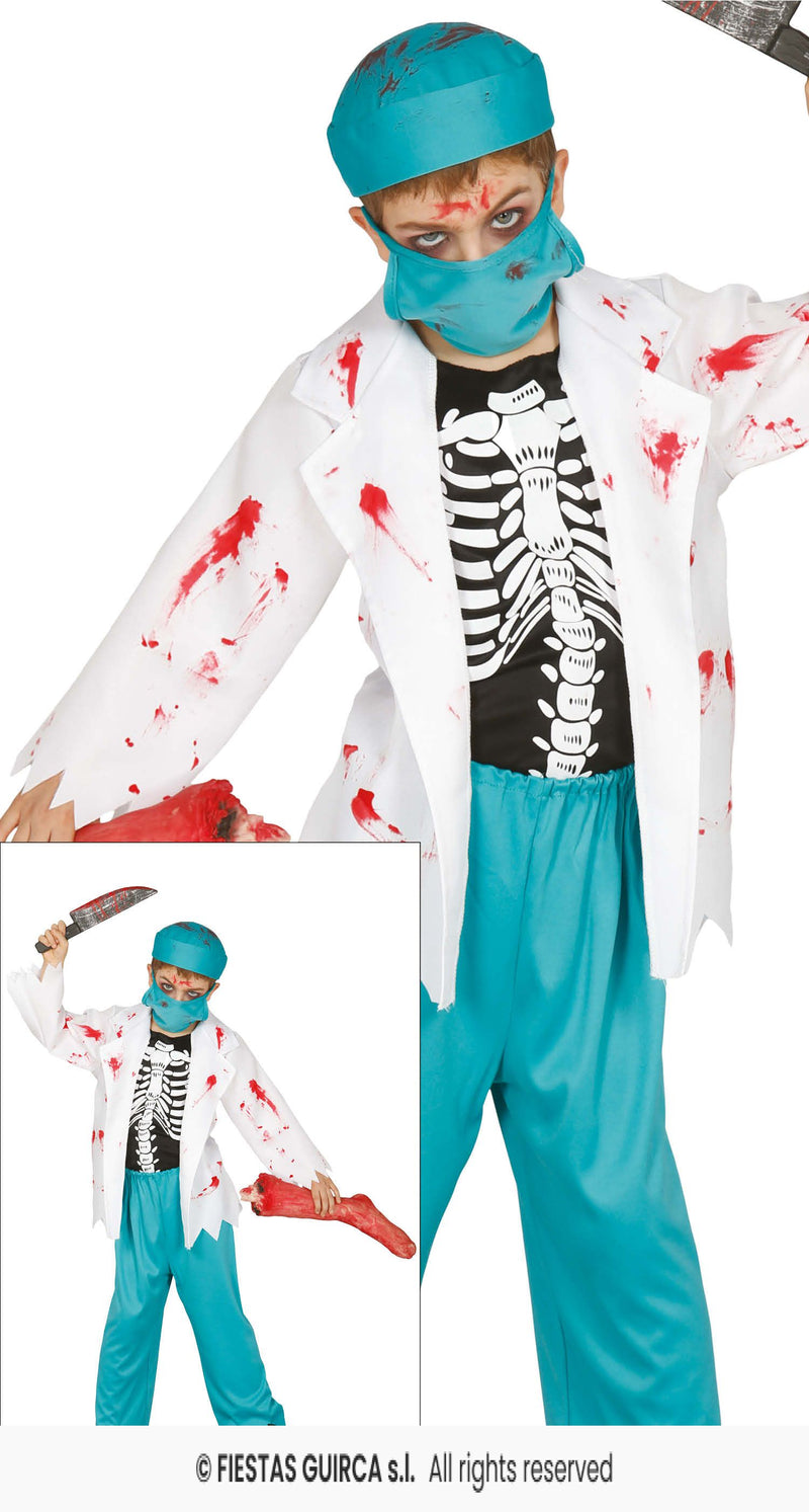 Kostüm Kid Zombie Chirurg 10-12J.