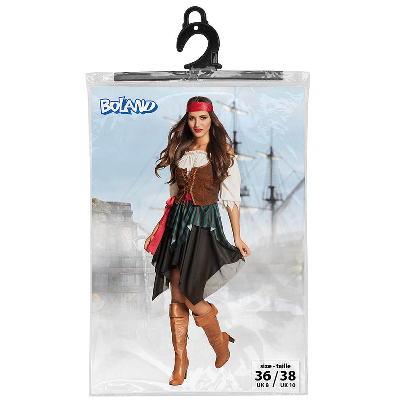 Piratin "Storm" Kostüm für Damen 5-tlg. | Mehrfarbig