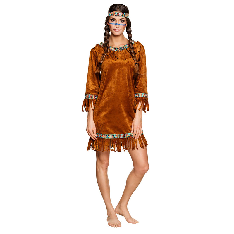 Indianer "Young Deer" Kostüm für Damen Gr. M | Braun