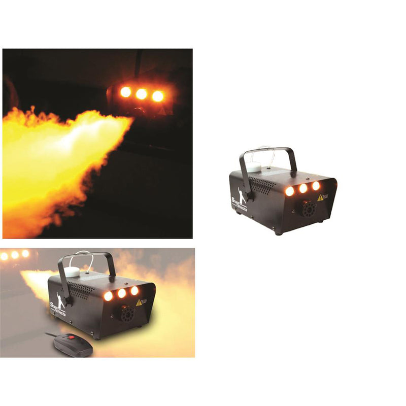 Nebelmaschine 700W mit Amber LEDs | Schwarz