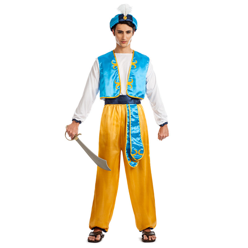 Kostüm Arabischer Prinz Amir für Herren | Hemd, Hose, Weste, Gürtel und Turban