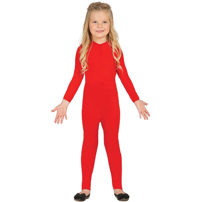 Kostüm Kid Ganzkörperanzug Rot 5-8J.