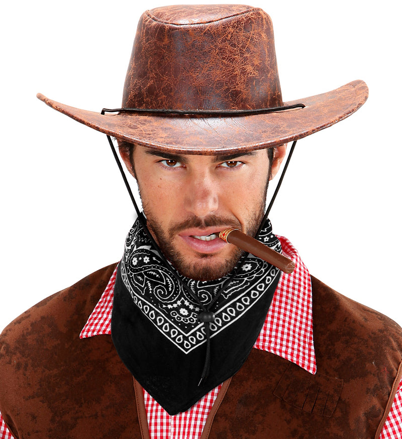 Bandana Halstuch zum Cowboy Kostüm - 55 x 55 cm | Schwarz