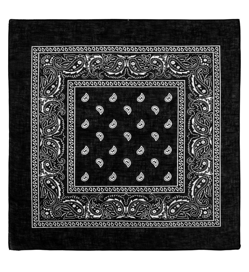 Bandana Halstuch zum Cowboy Kostüm - 55 x 55 cm | Schwarz