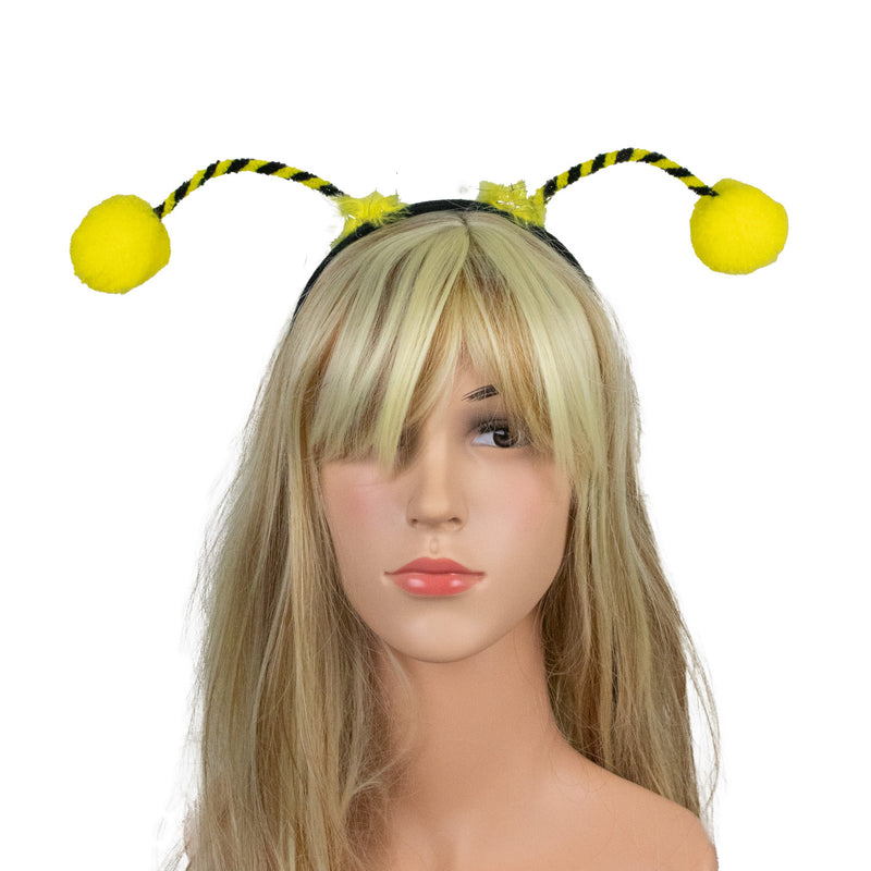 Bienen Haarreif zum Kostüm mit gelben Bommeln