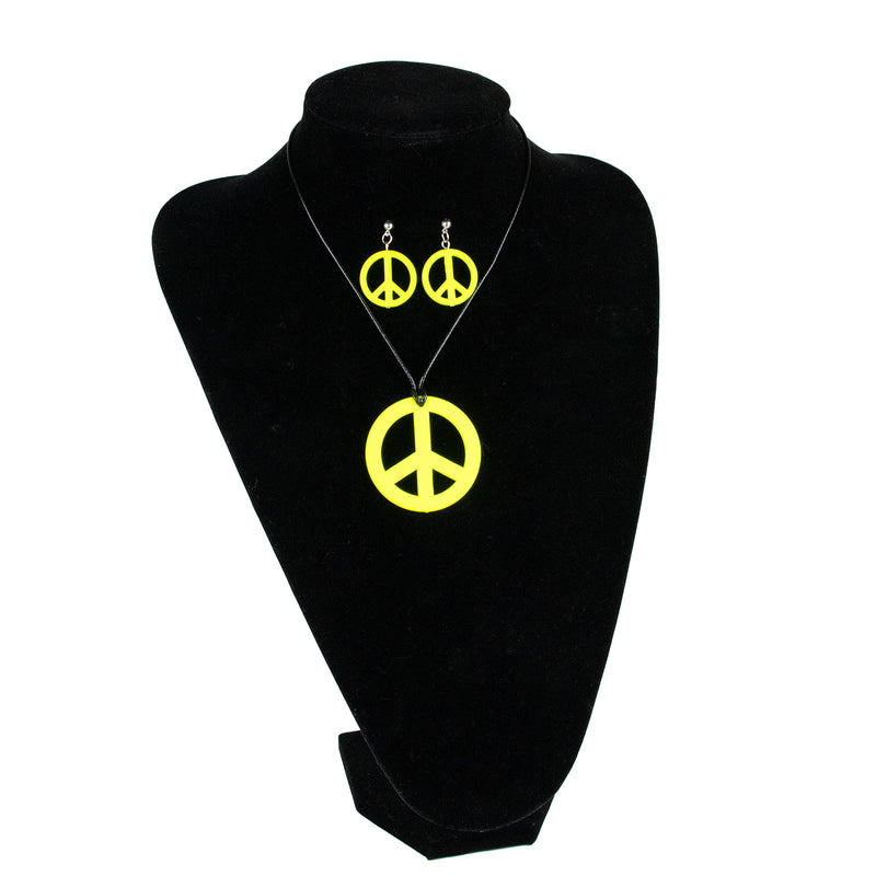 Hippie Peace Schmuck Set 3-tlg. | Gelb
