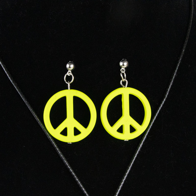 Hippie Peace Schmuck Set 3-tlg. | Gelb