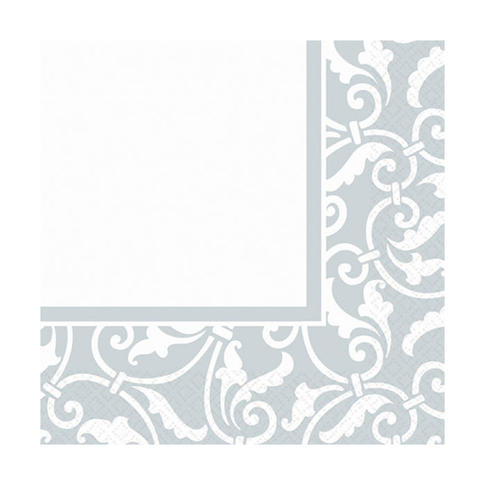Servietten "Hochzeit" - Silber Weiß | 16 Stk./33x33cm