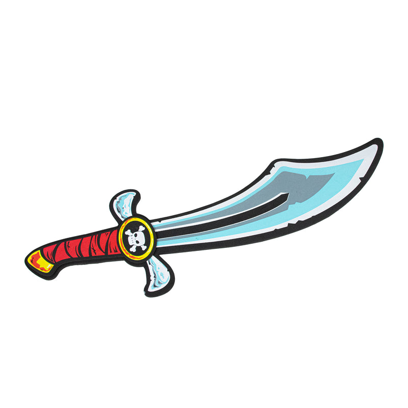 Schaumstoff Piraten Säbel zum Kostüm 53 cm | Grau Rot