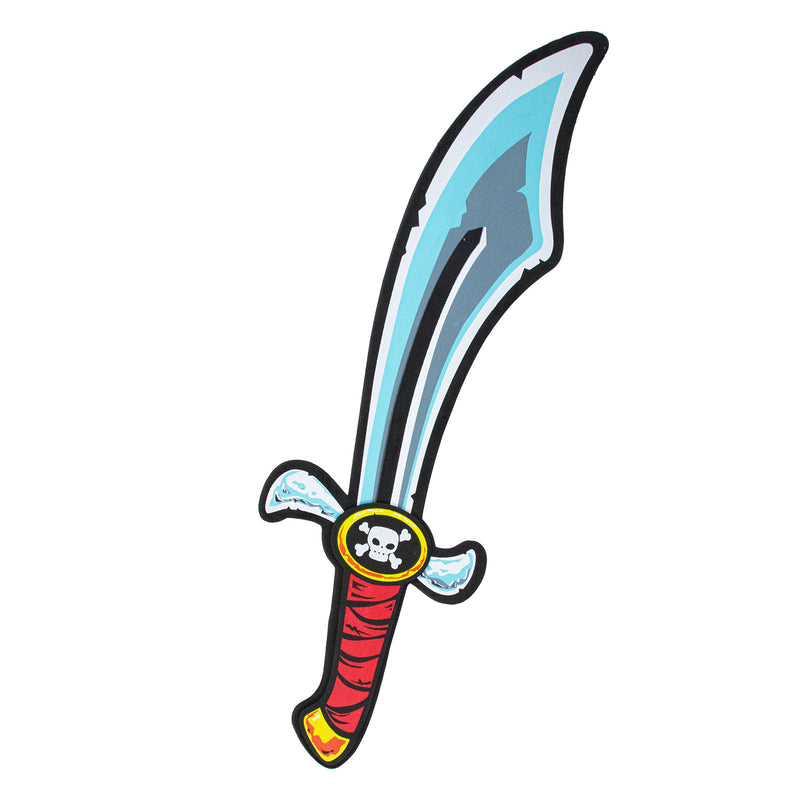 Schaumstoff Piraten Säbel zum Kostüm 53 cm | Grau Rot