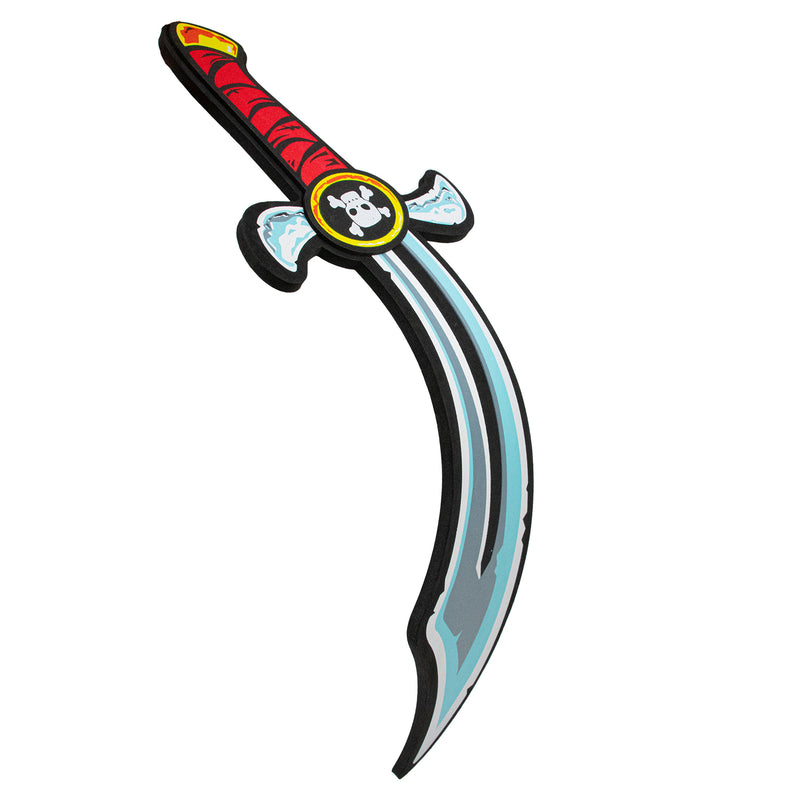 Schaumstoff Piraten Säbel zum Kostüm 53 cm | Grau Rot