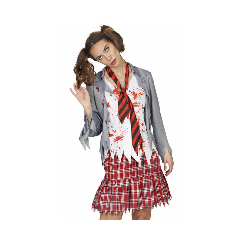 Zombie Schulmädchen Kostüm Samy für Damen
