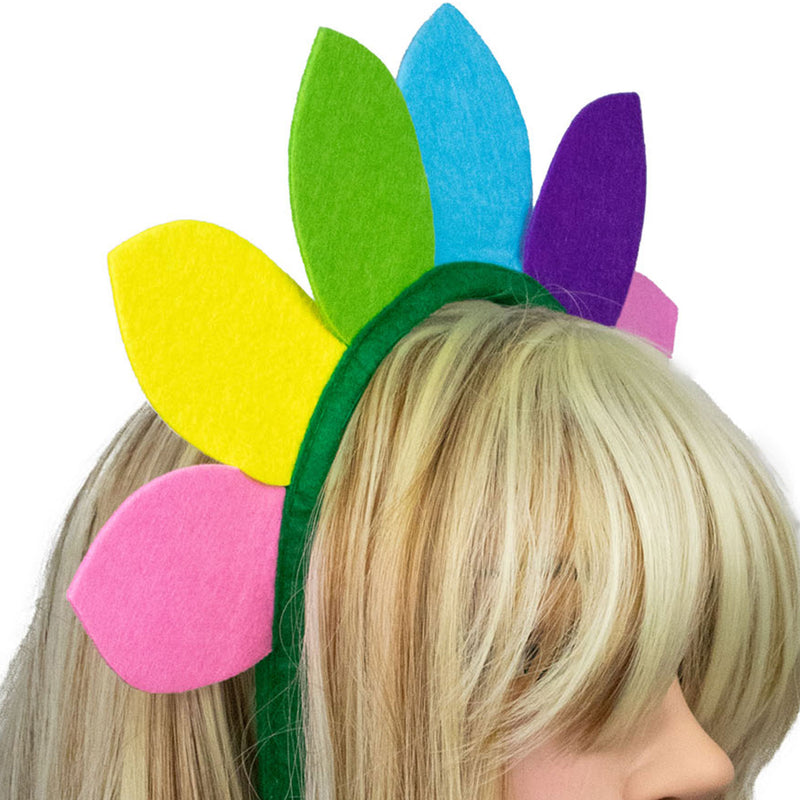 Bunter Blüten Haarreif zum Blumen Kostüm | Party Zubehör Clown