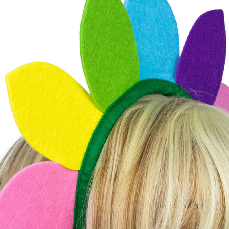 Bunter Blüten Haarreif zum Blumen Kostüm | Party Zubehör Clown