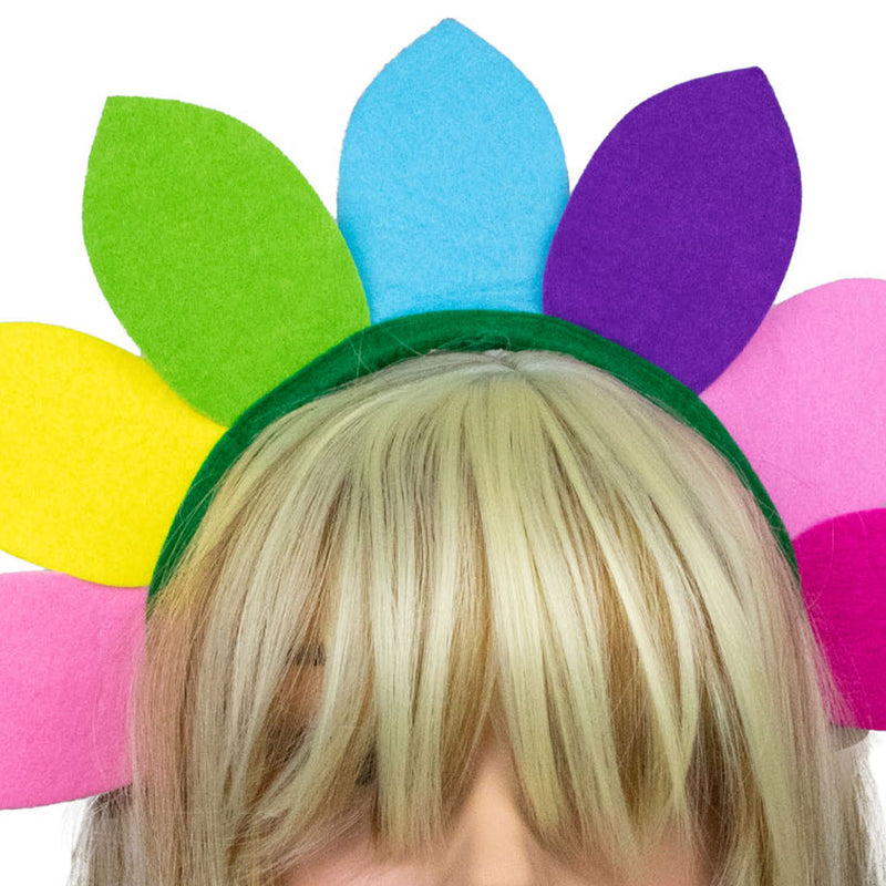 Bunter Blüten Haarreif zum Blumen Kostüm | Party Zubehör Clown