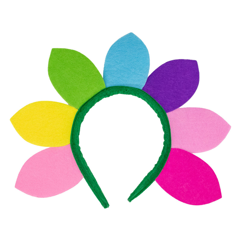 Haarreif mit bunten Blüten zum Blumen Kostüm | Regenbogen