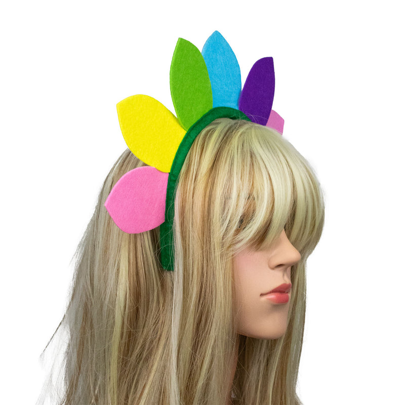 Bunter Blüten Haarreif zum Blumen Kostüm | Party Zubehör Clown