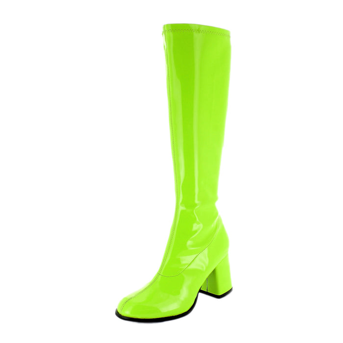 Gogo Damen Lackstiefel normale Schaftweite - Grün