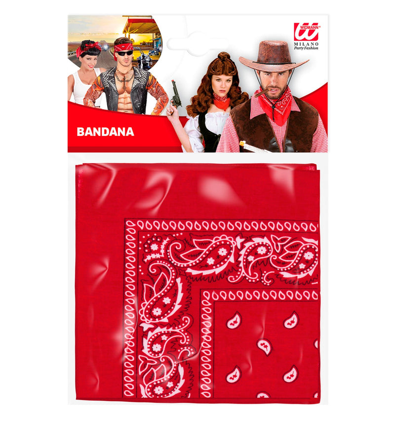 Bandana Halstuch Cowboy Kostüm - 55x55cm | Rot