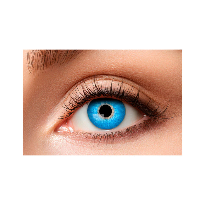 Farbige Motiv Kontaktlinsen "Electro Blue" | Blau (w09)