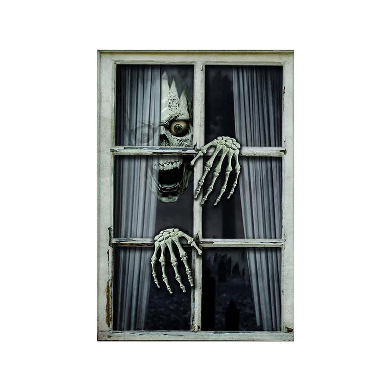 Halloween Skelett Fensterdekoration | Bild 80 x 120 cm