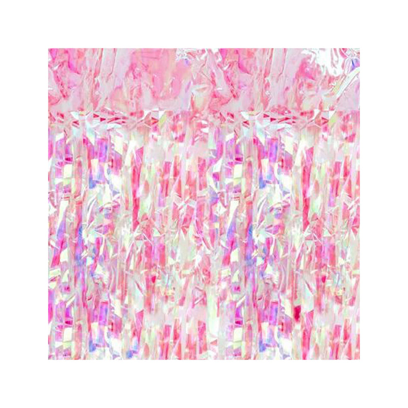 Türvorhang Lametta 100x200cm | Pink Irisierend