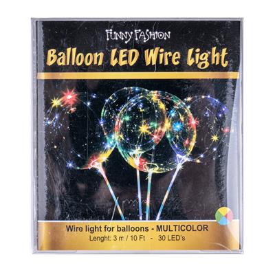 Lichterkette für Ballons LED 5 m | Mehrfarbig