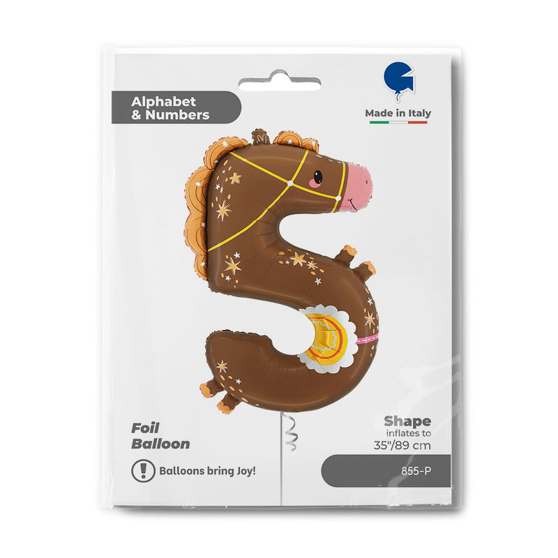 Shape Folienballon "Puppyloons" #5 Pferd | 89 cm