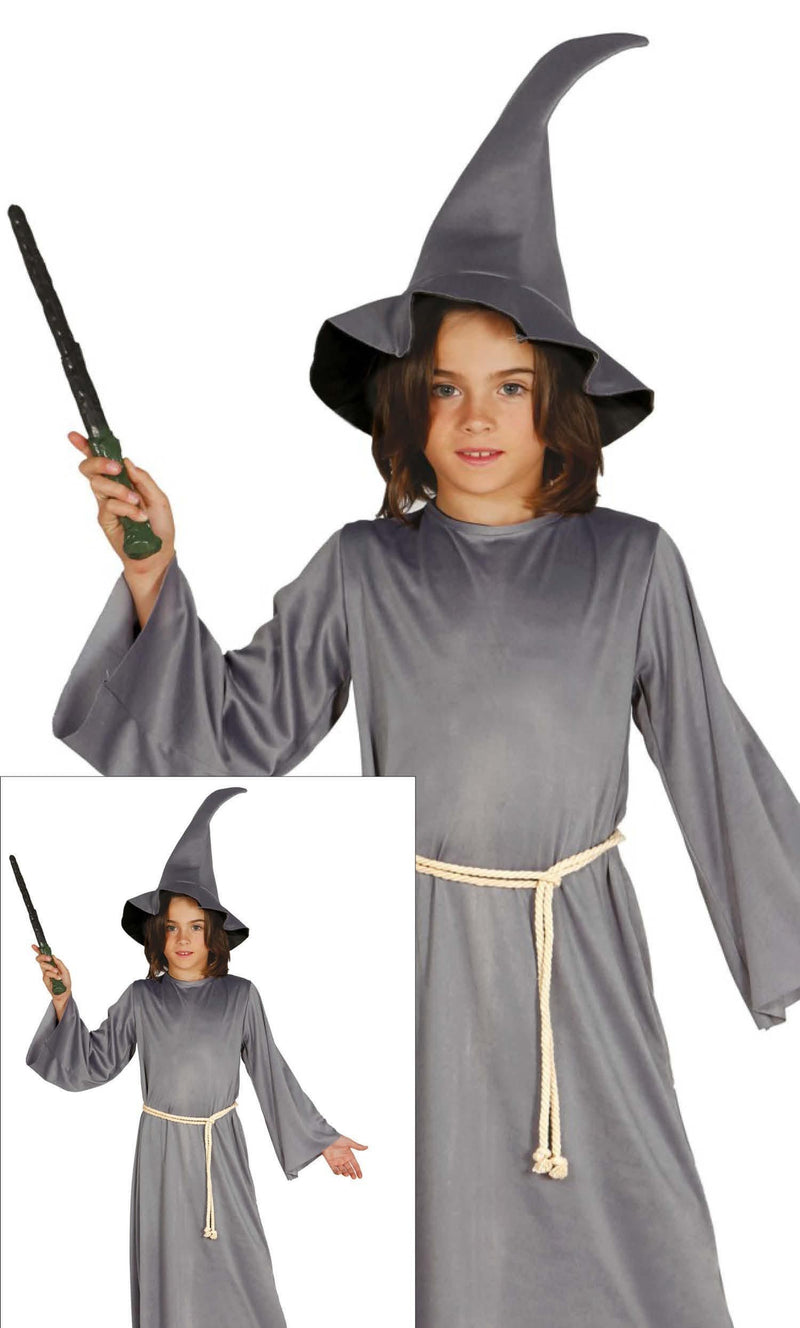 Kostüm Kid Zauberer Grau 10-12 J.