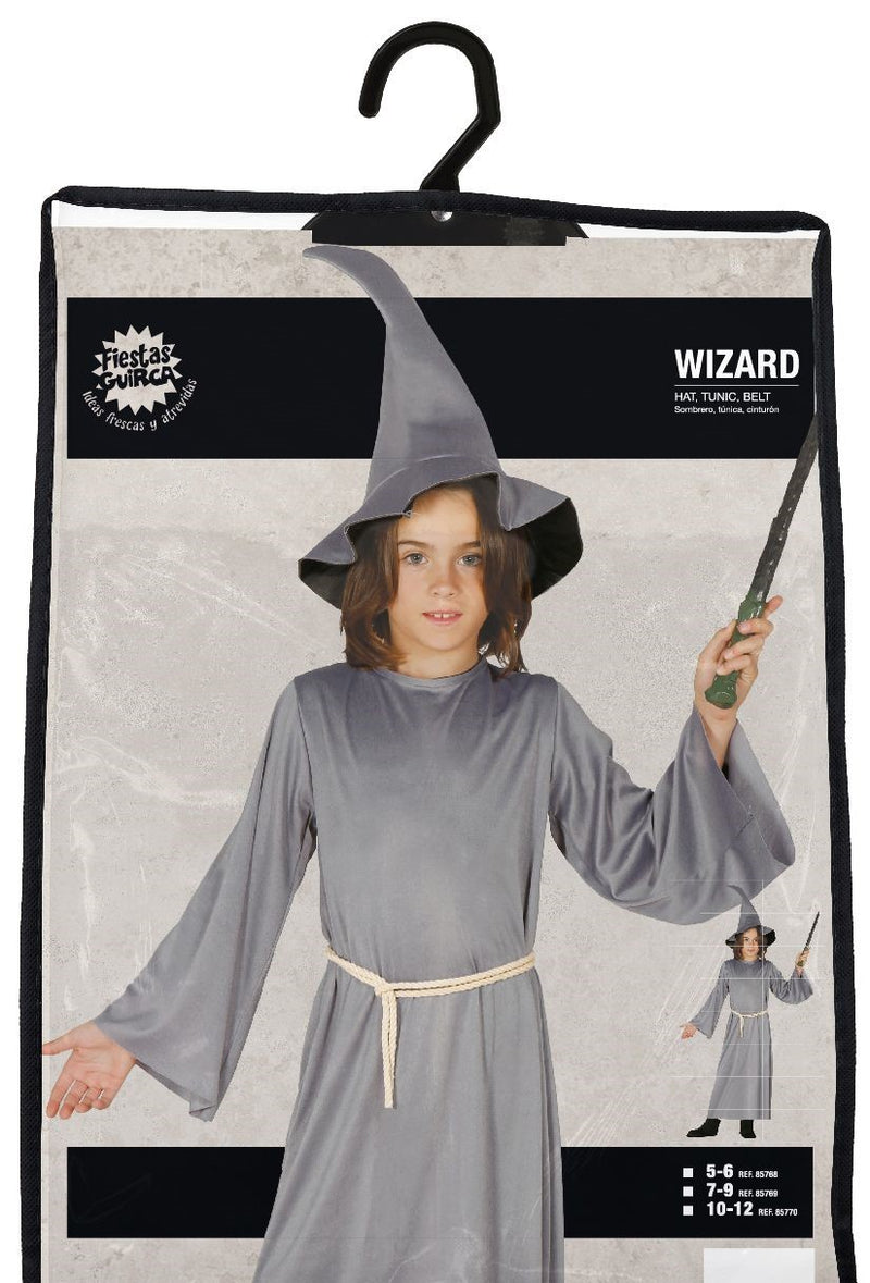 Kostüm Kid Zauberer Grau 10-12 J.