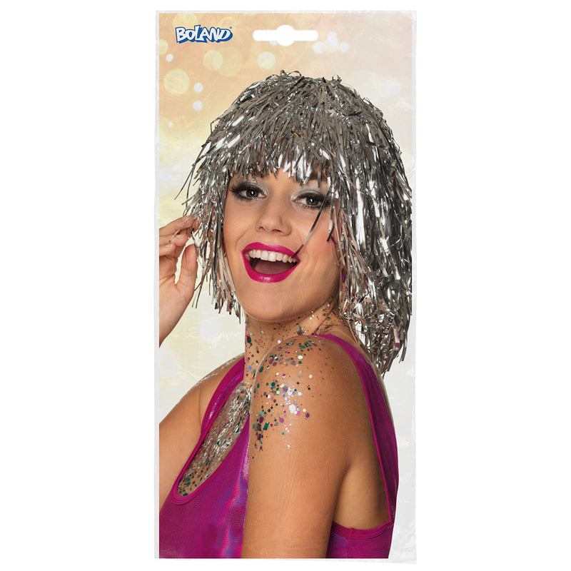 Perücke Folie Lametta sortiert