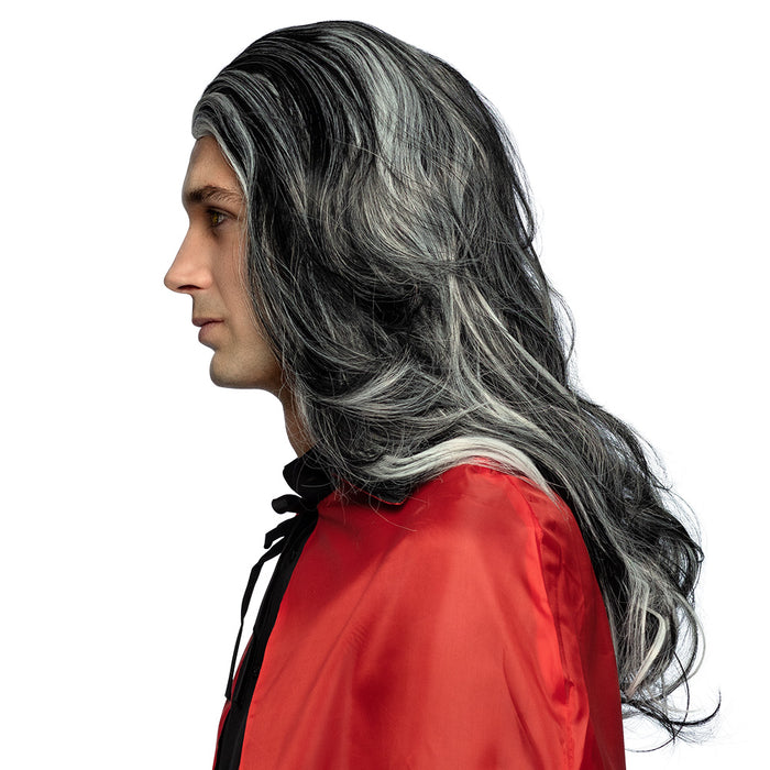 Vampir Perücke "Louis" für Herren - 86083 | Schwarz/Weiß