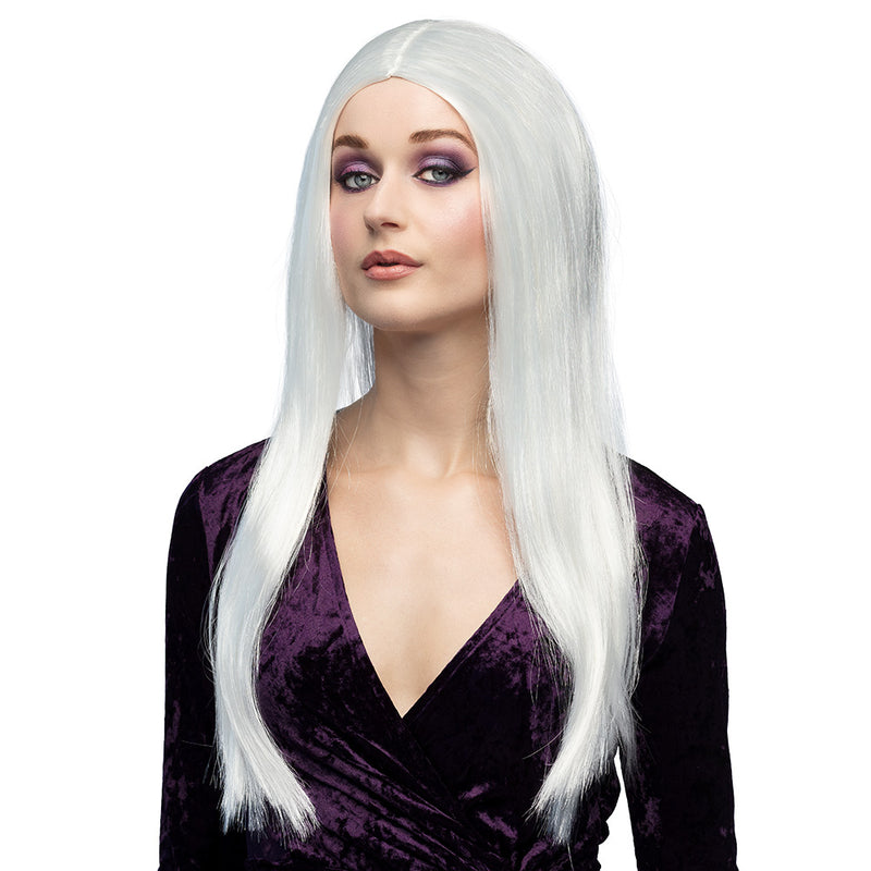Halloween Perücke Damen "Hexe Aurora" | Weiß