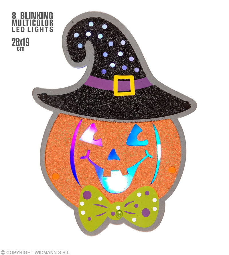 Leuchtender Kürbis "LED Pumpkin" 26 x 19 cm | Mehrfarbig Halloween Deko