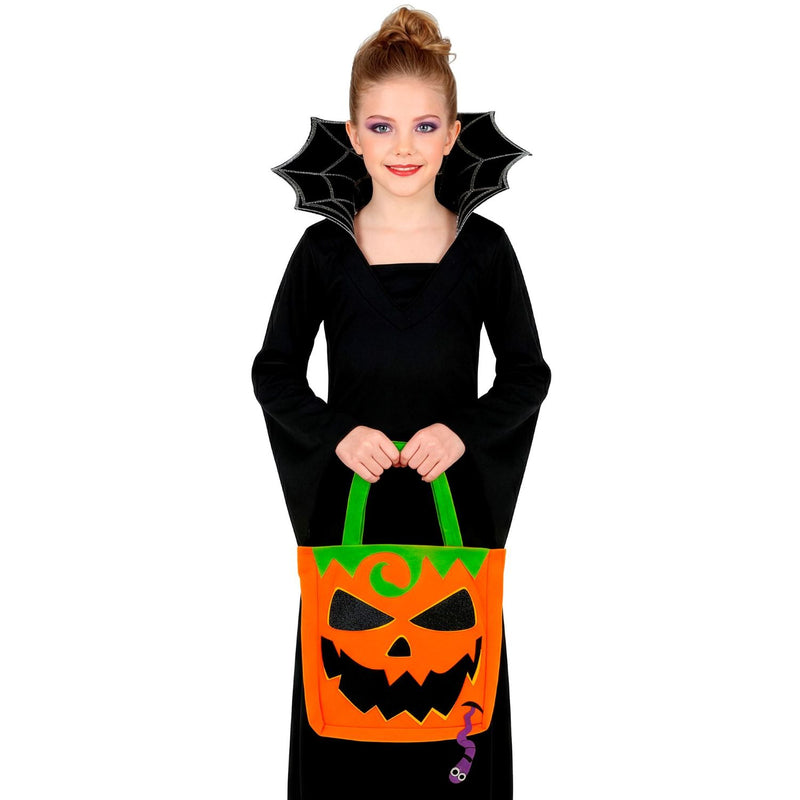 Halloween Betteltasche "Kürbis" | Orange - Süßes oder Saures
