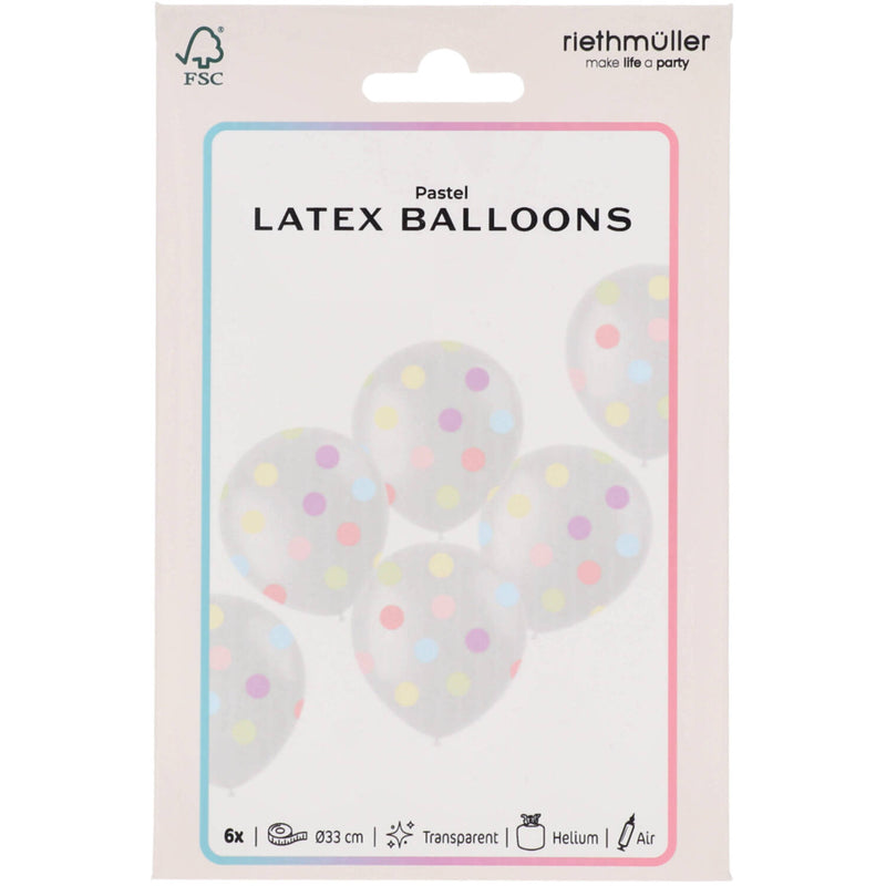 Dreamy Pastels Latexballons Ø 33cm | 6 Stück