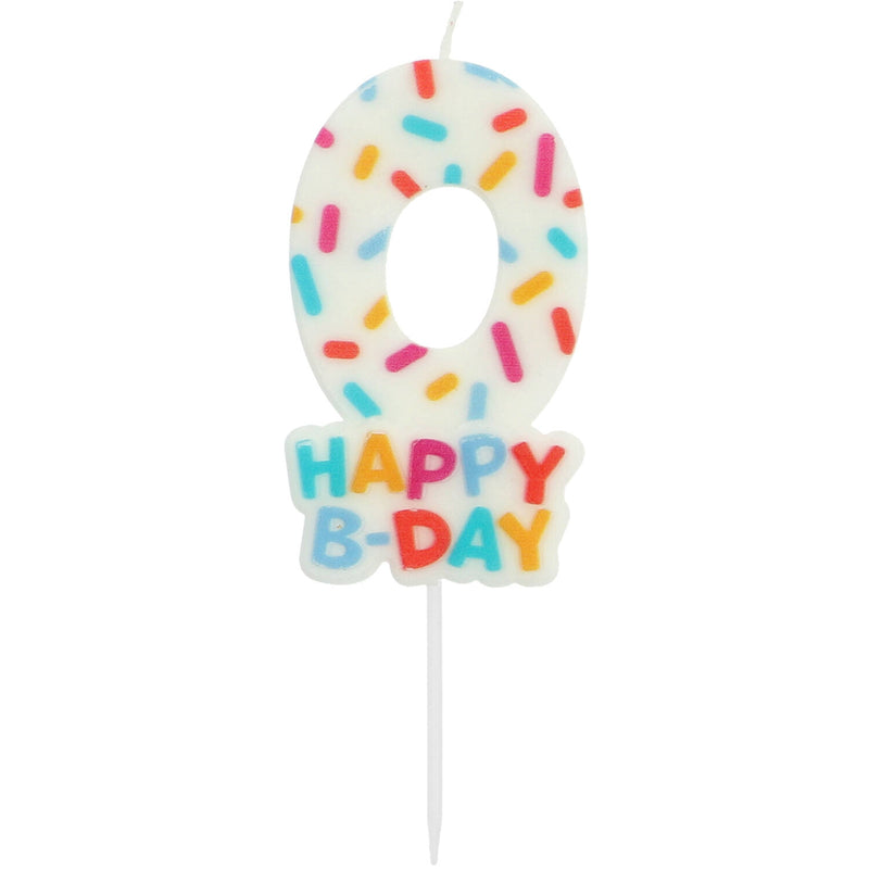 Zahlenkerze Geburtstag "Cozy Sprinkles" 7 cm | Bunt