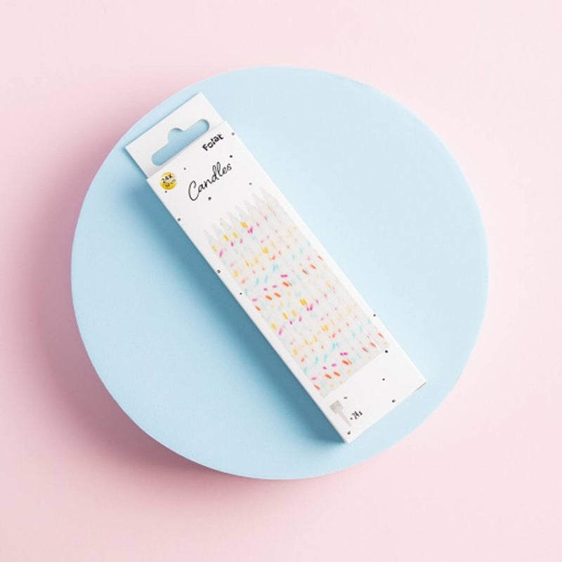 24 Kerzen Cozy Sprinkles | 10 cm Mehrfarbig