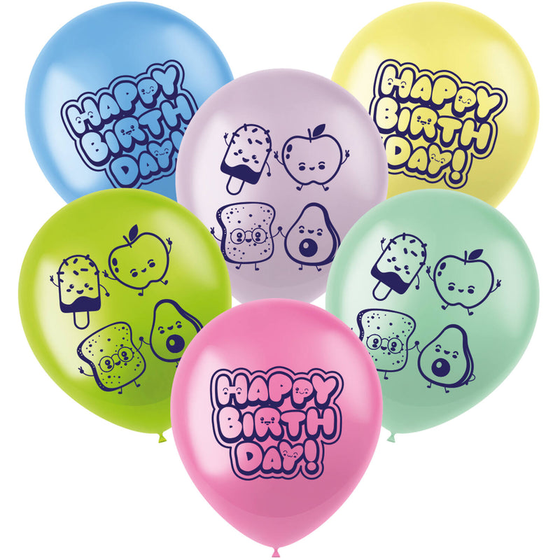 Latexballon Kawaii Party 33 cm | 6 Stück